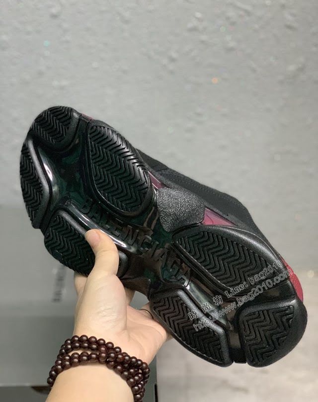 Balenciaga經典款男女鞋 巴黎世家頂級版本Triple S厚底氣墊大底LOGO老爹鞋 Balenciaga情侶款老爹鞋  hdbl1278